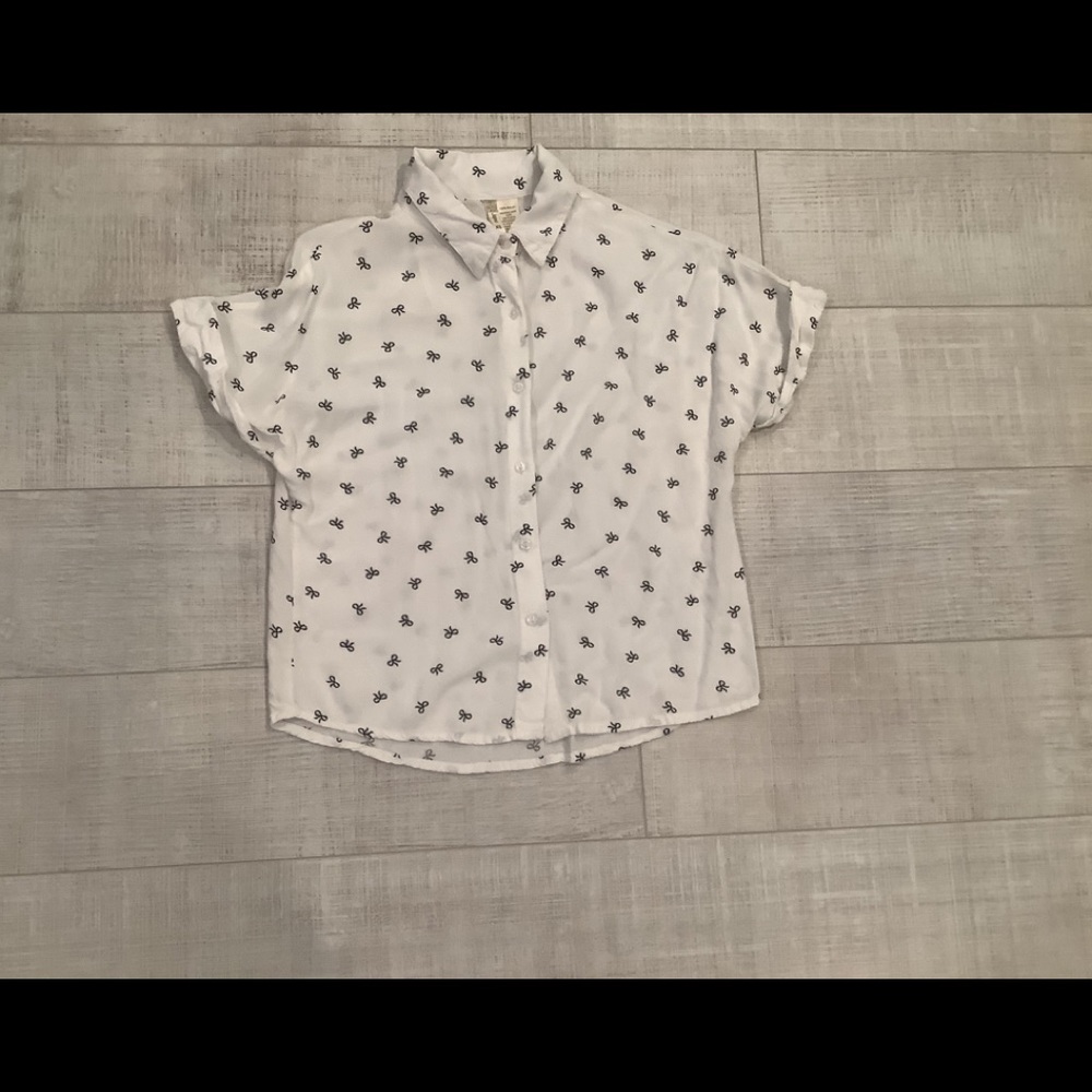 Bow Button Down Shirt